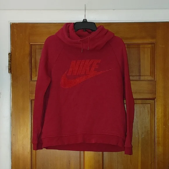 Nike Red Cowl Neck Hoodie - Picture 2 of 7